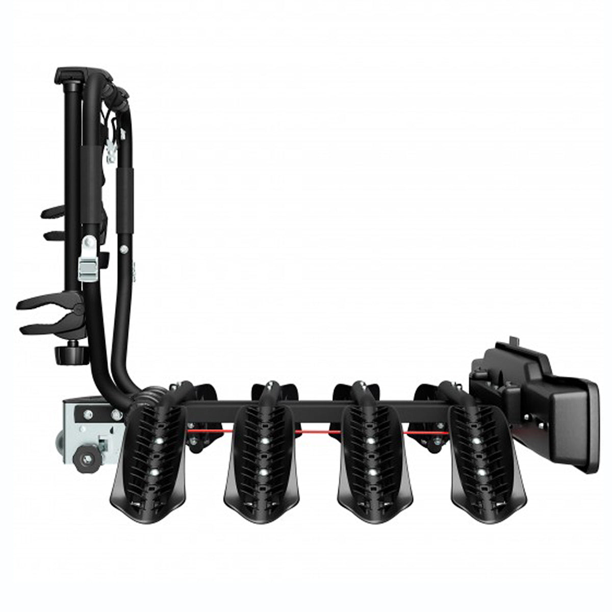 Suport 4 biciclete Peruzzo Siena 668/4N cu prindere pe carligul de remorcare, Negru