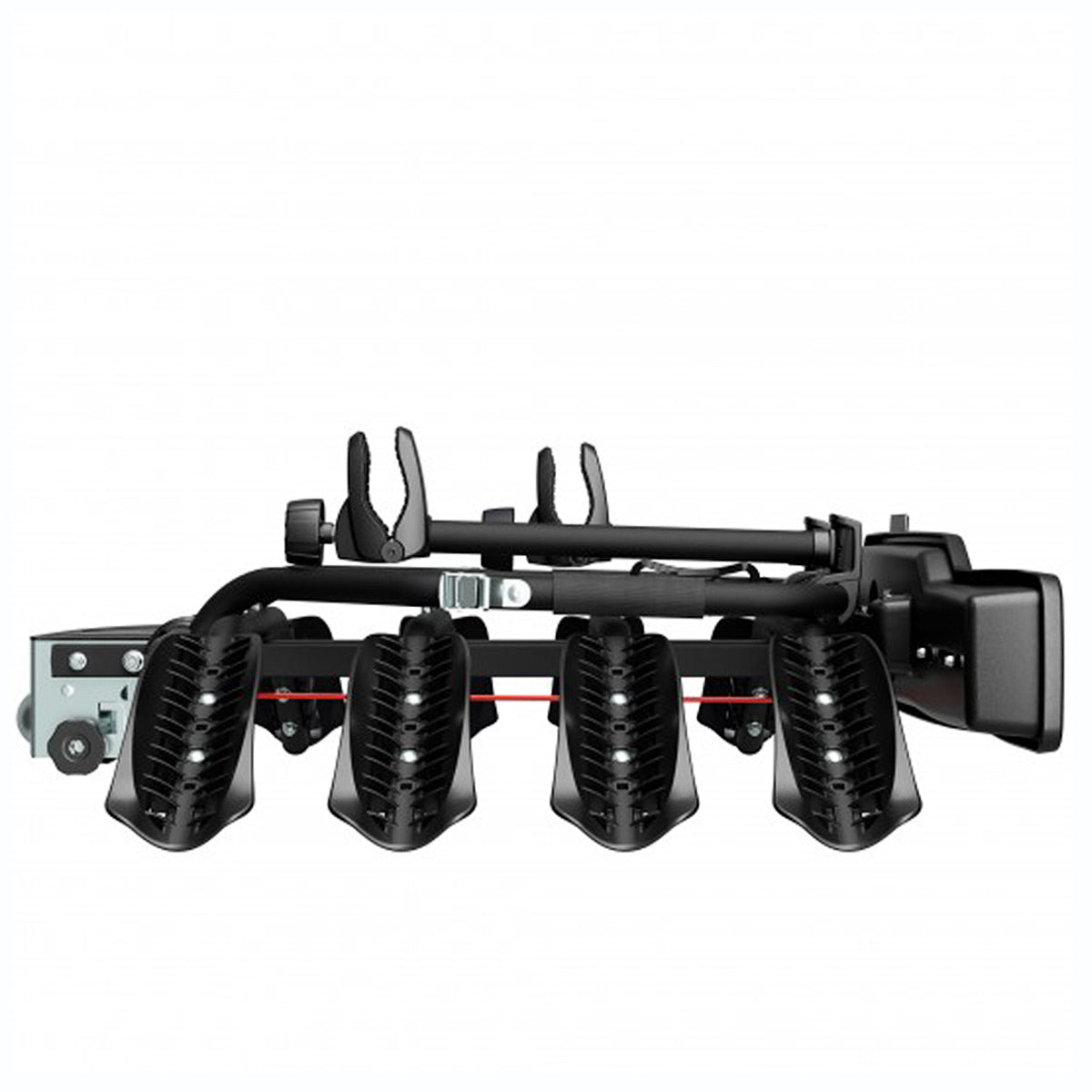 Suport 4 biciclete Peruzzo Siena 668/4N cu prindere pe carligul de remorcare, Negru