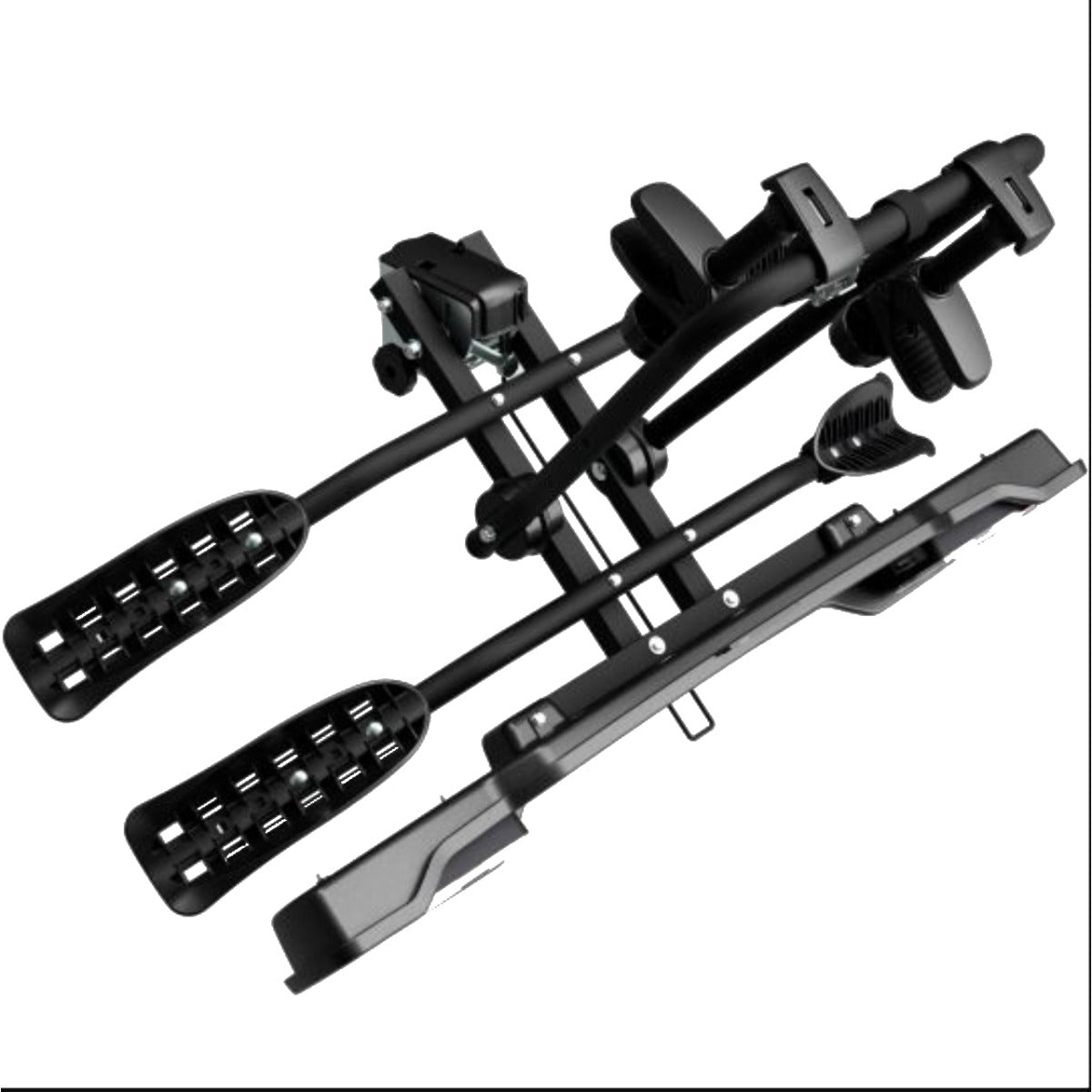 Suport 2 biciclete Peruzzo Siena 668E compatibil cu biciclete electrice cu prindere pe carligul de remorcare, Negru Mat