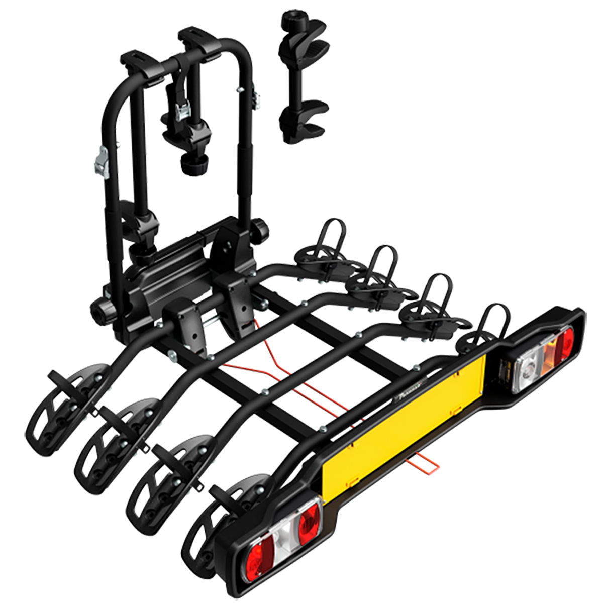 Suport biciclete Peruzzo Parma 4 biciclete 706/4N negru cu prindere pe carligul de remorcare