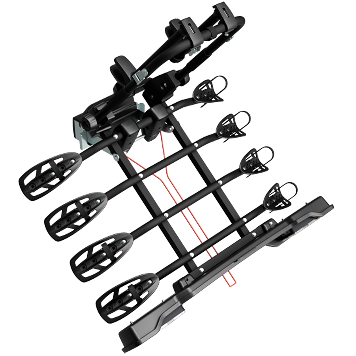 Suport biciclete Peruzzo Parma 4 biciclete 706/4N negru cu prindere pe carligul de remorcare