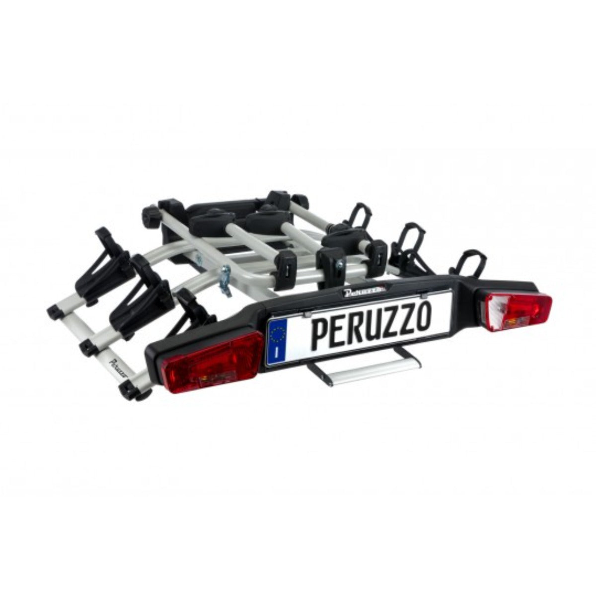 Suport biciclete Peruzzo Zephyr 713/3E cu prindere pe carligul de remorcare - pentru 3 biciclete electrice