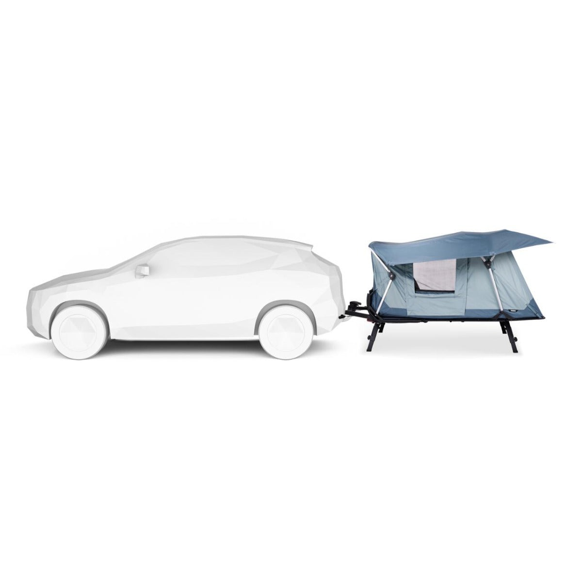 Cort auto cu prindere pe carligul de remorcare, Thule, Outset, pentru 3 persoane, Dark slate