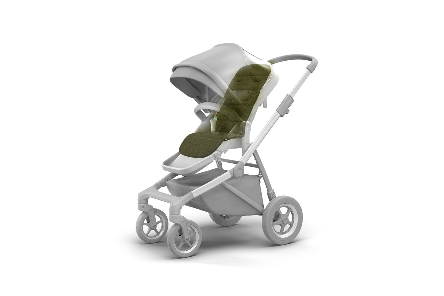 Accesoriu Thule  Seat Liner - captuseala pentru scaun carucior Thule Sleek si Thule Spring - Olive Green