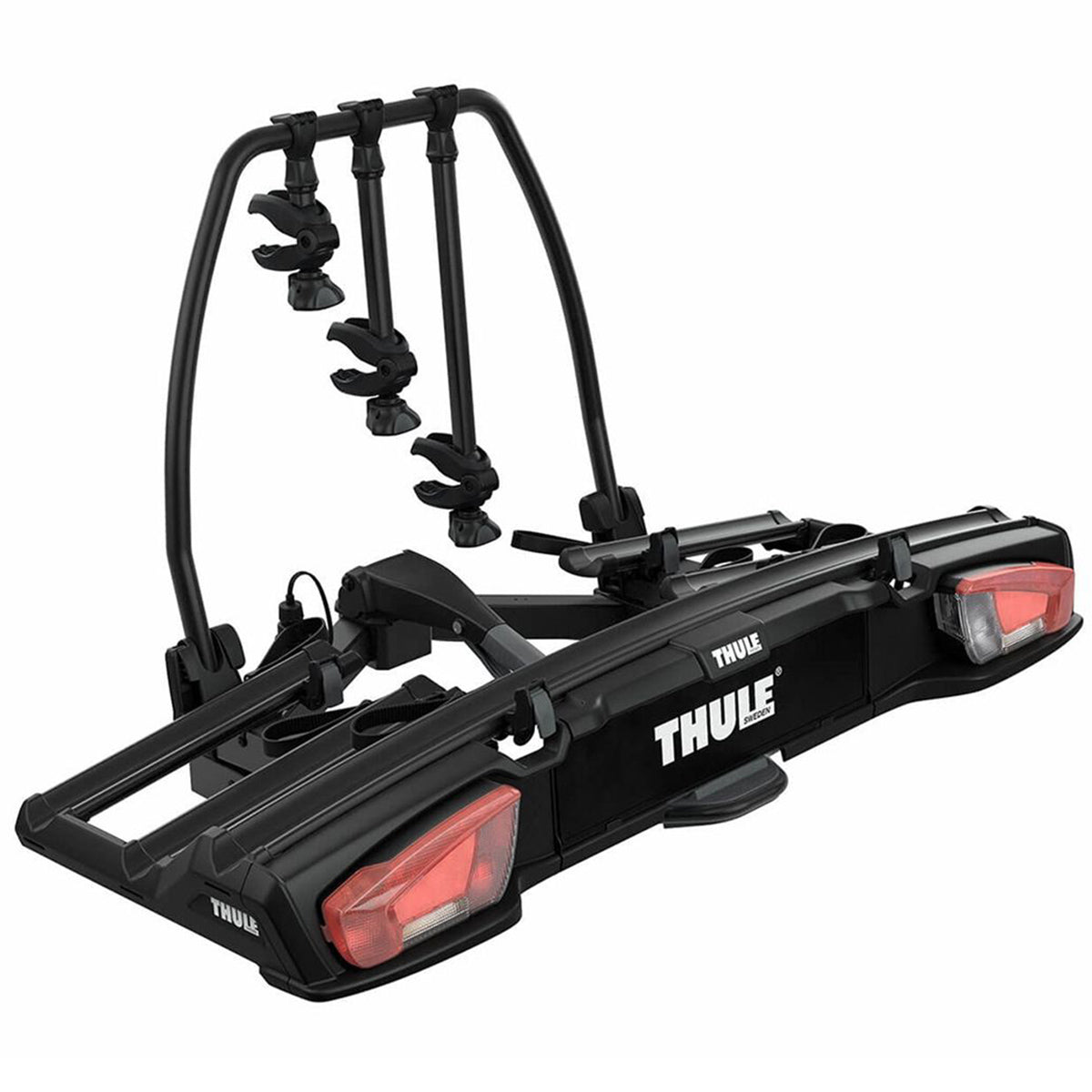Suport  pentru 3 biciclete Thule VeloSpace 939 XT3 cu prindere pe carligul de remorcare (13pini) Negru