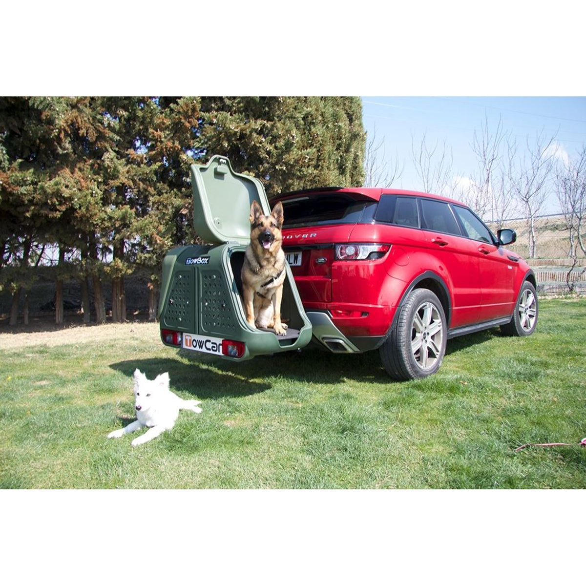 Cutie portbagaj pe carligul de remorcare Towbox V2 DOG Negru