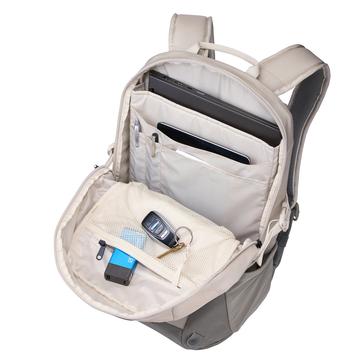 Rucsac urban cu compartiment laptop, Thule, EnRoute Backpack, 21L, Pelican Gray/Vetiver Gray