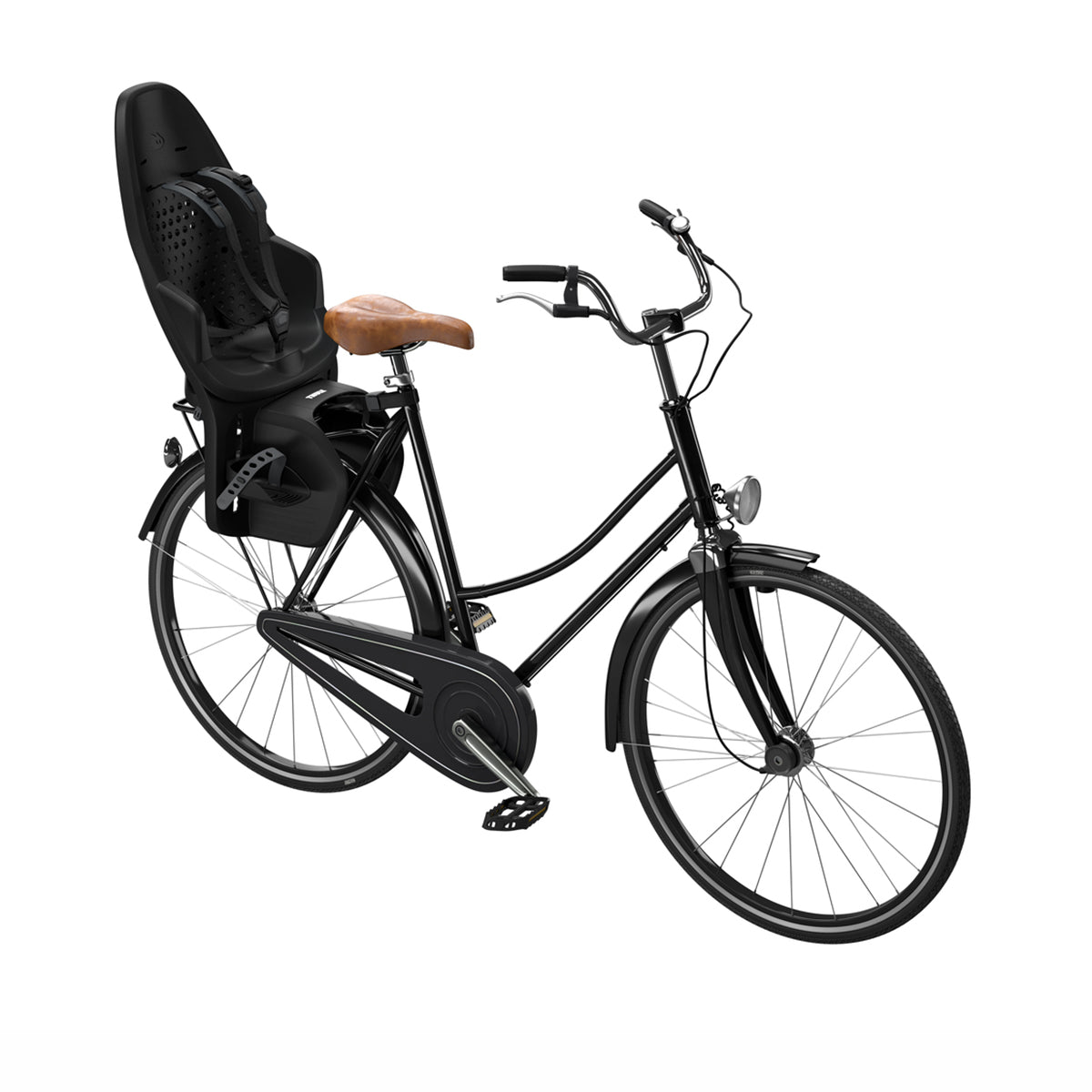 Scaun pentru copii, Thule Yepp 2 Maxi Midnight Black Rack mounted, cu montare pe bicicleta in spate