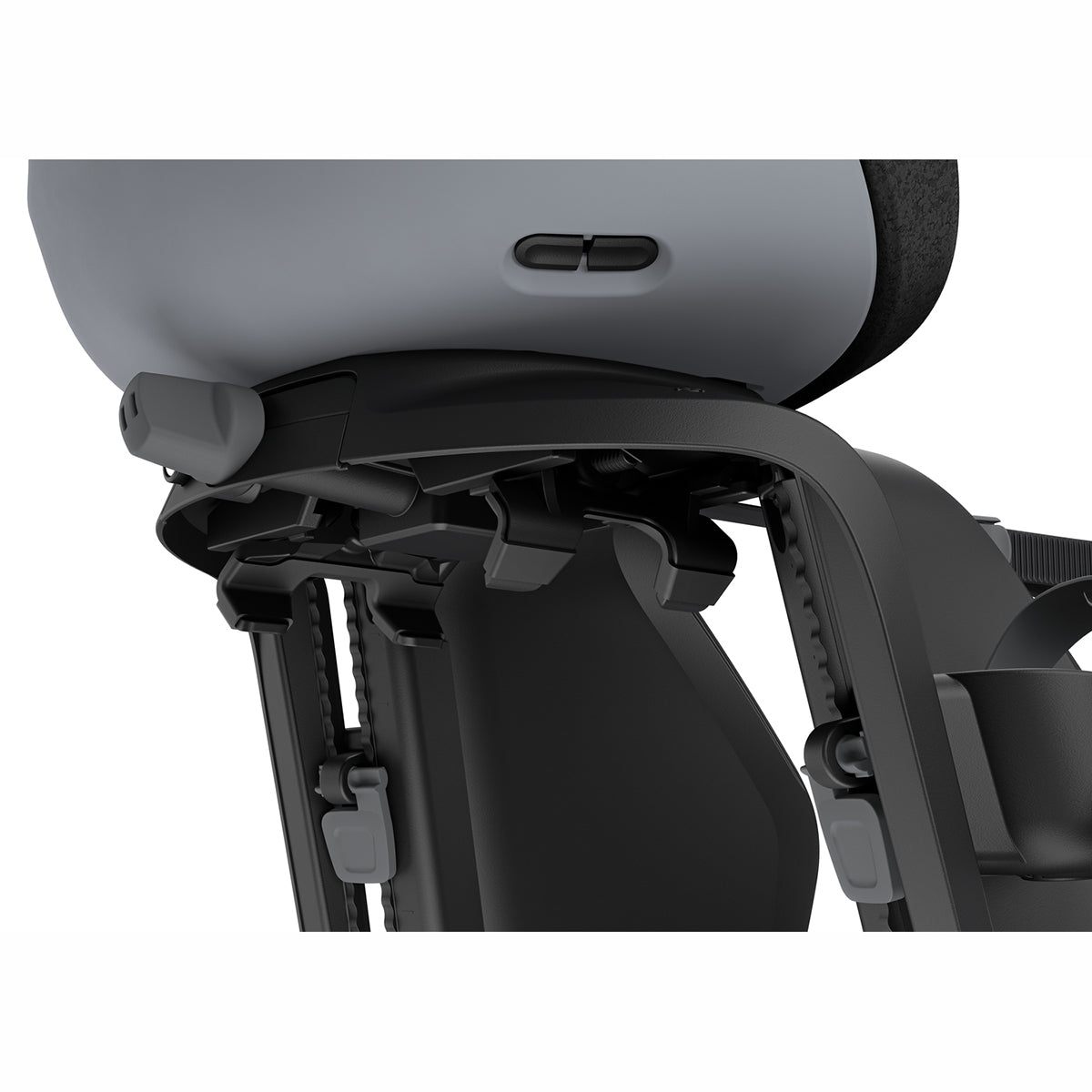 Scaun pentru copii, Thule Yepp Nexxt 2 Maxi Monument Gray Rack mounted, cu montare pe bicicleta in spate