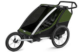Carucior multisport Thule Chariot Cab 2,  Aluminum/Cypress Green