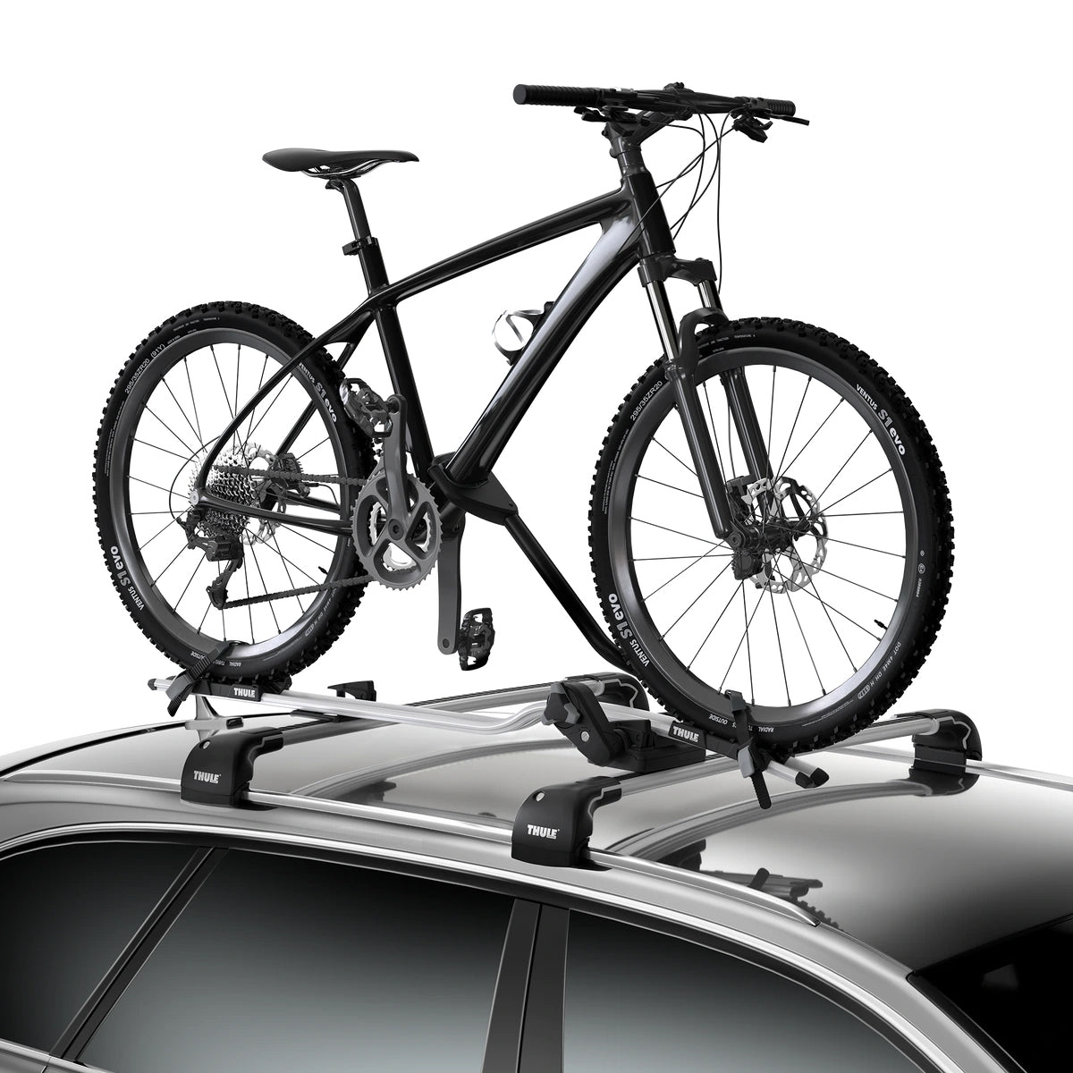 Suport biciclete Thule ProRide 598 Argintiu cu prindere pe bare transversale