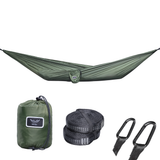 Hamac hikerjoy PRO green army, set complet cu săculeț, chingi și carabiniere