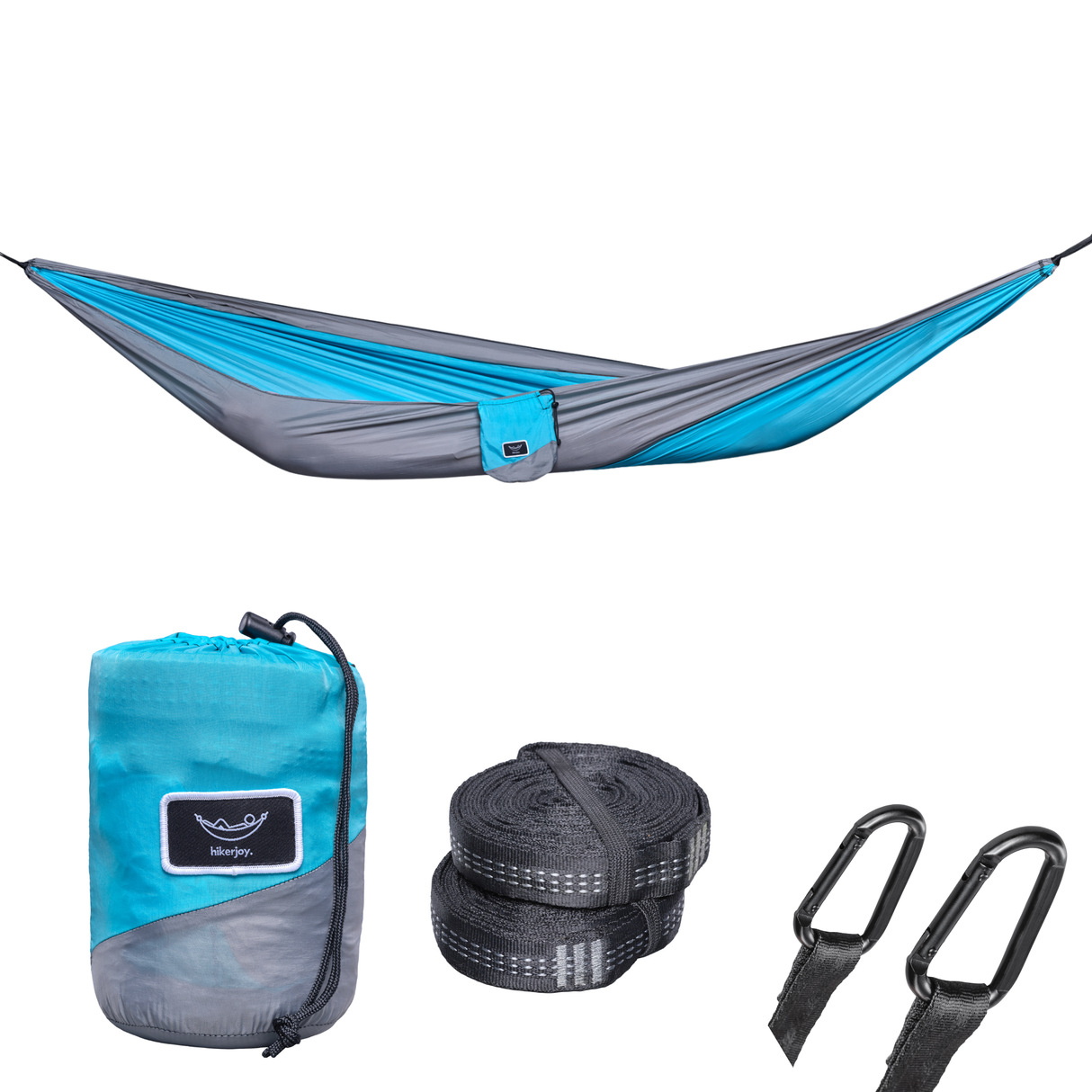 Hamac hikerjoy recycled, albastru cu gri