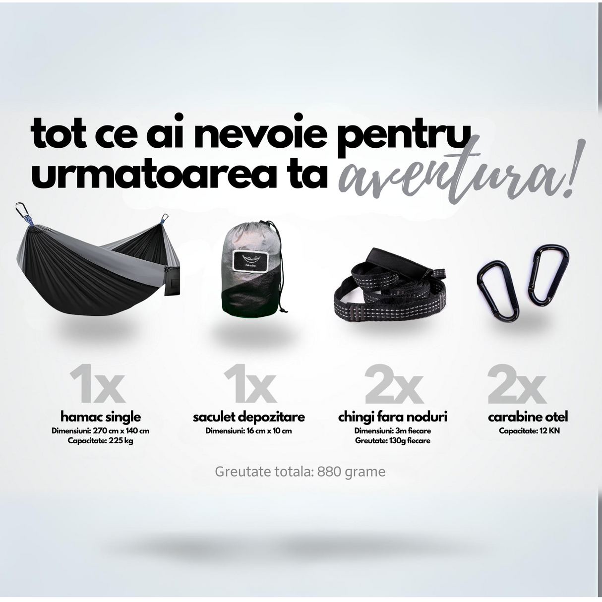 Hamac hikerjoy, black&grey