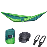 Hamac hikerjoy forest green, set complet cu săculeț, chingi și carabiniere