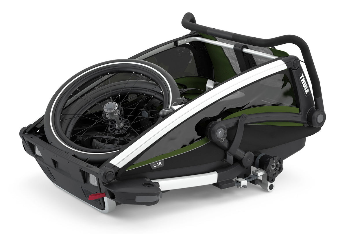 Carucior multisport Thule Chariot Cab 2,  Aluminum/Cypress Green