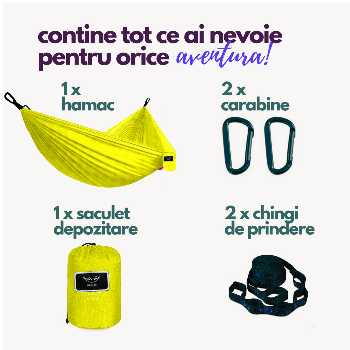 Hamac hikerjoy PRO, GALBEN