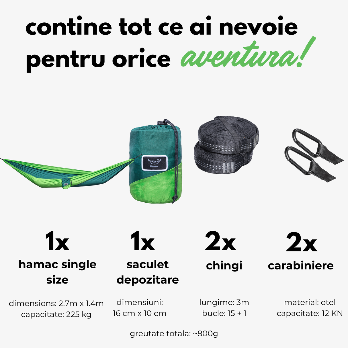 Hamac hikerjoy, forest green