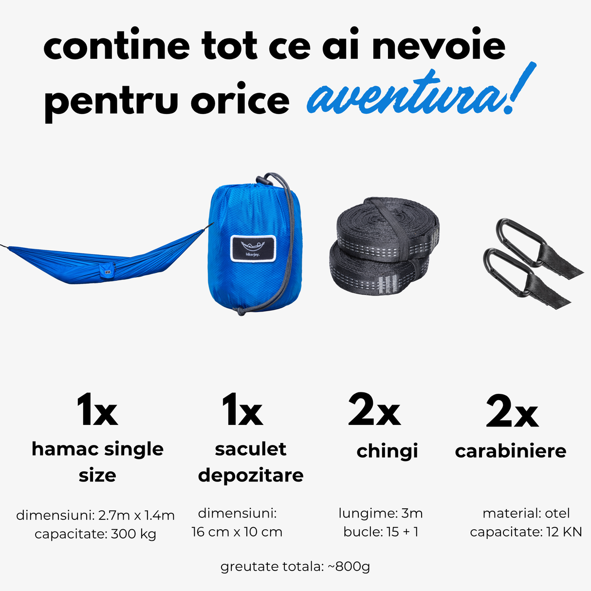 Hamac hikerjoy PRO, albastru
