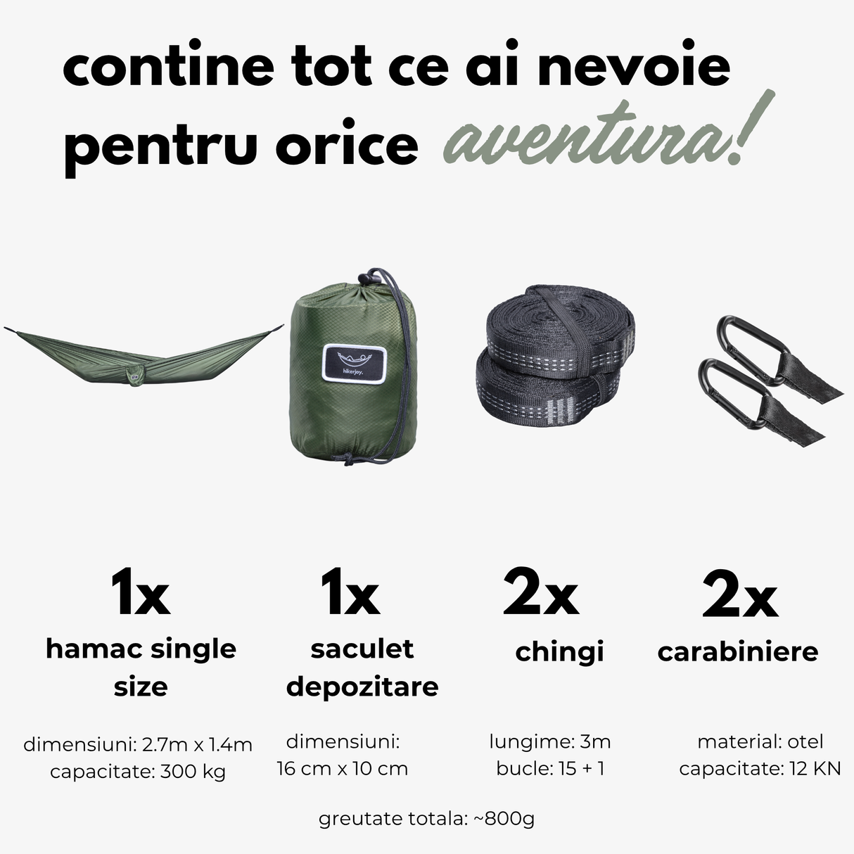 Hamac hikerjoy PRO, Green Army