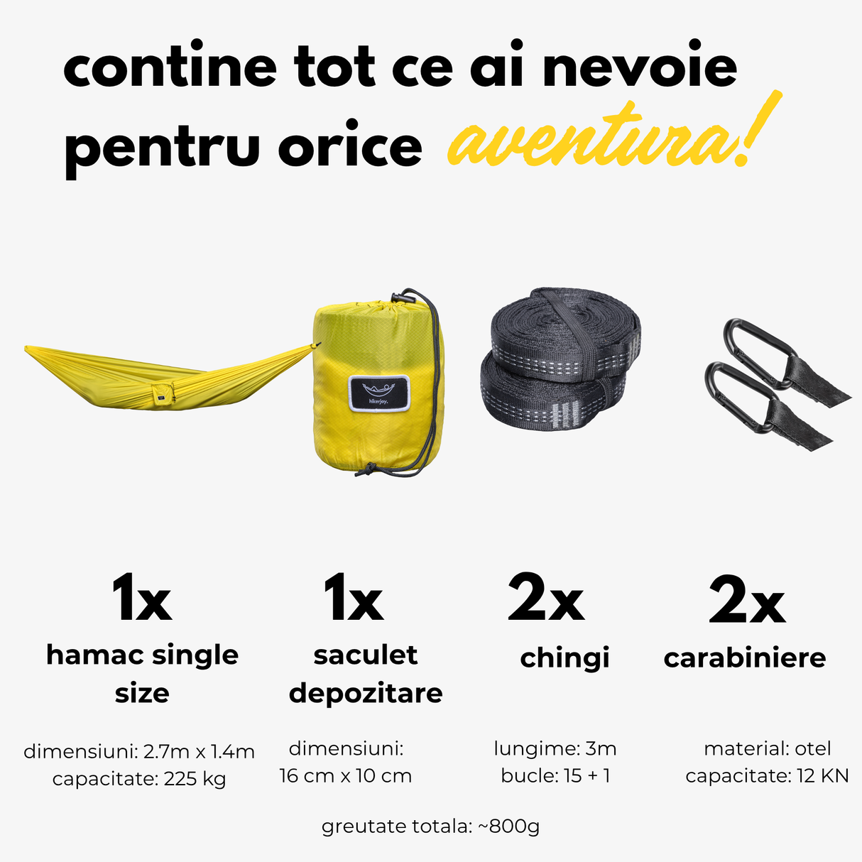 Hamac hikerjoy PRO, GALBEN