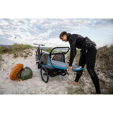 Remorca de bicicleta pentru transport copii, Thule, Courier, Aegean Blue, 2 locuri