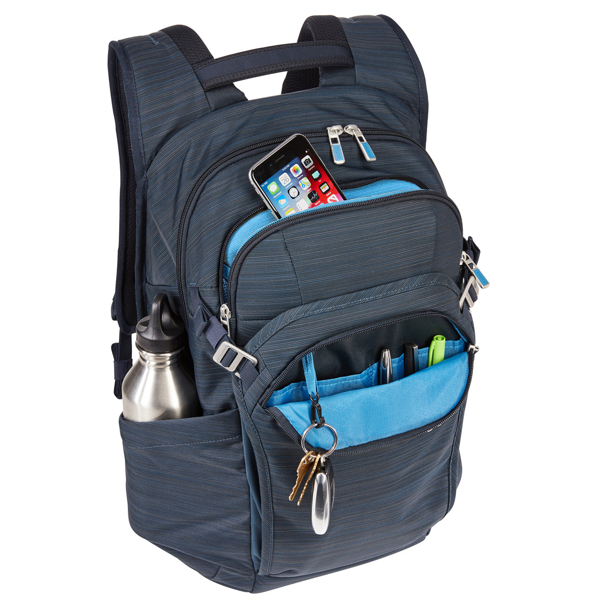 Rucsac urban cu compartiment laptop, Thule, Construct, 24L, Carbon Blue