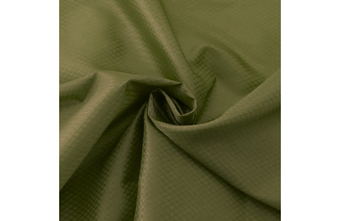 Detaliu material ripstop 70D cu textură rombică, verde militar