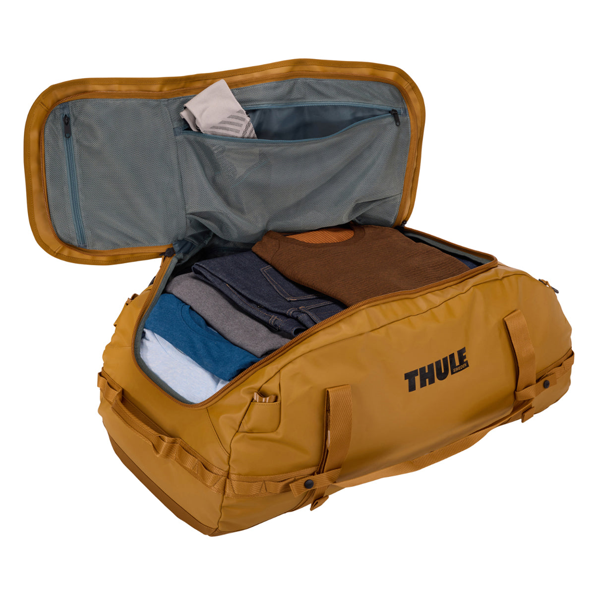 Geanta voiaj duffel, Thule, Chasm, 90L, Golden