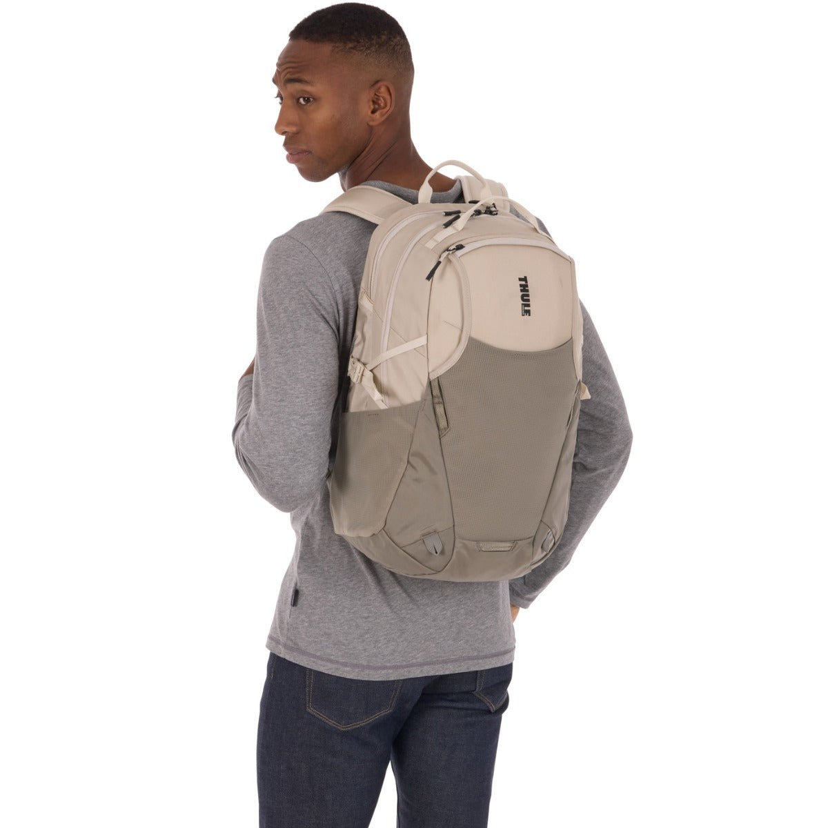 Rucsac urban cu compartiment laptop, Thule, EnRoute Backpack, 26L, Pelican Gray/Vetiver Gray
