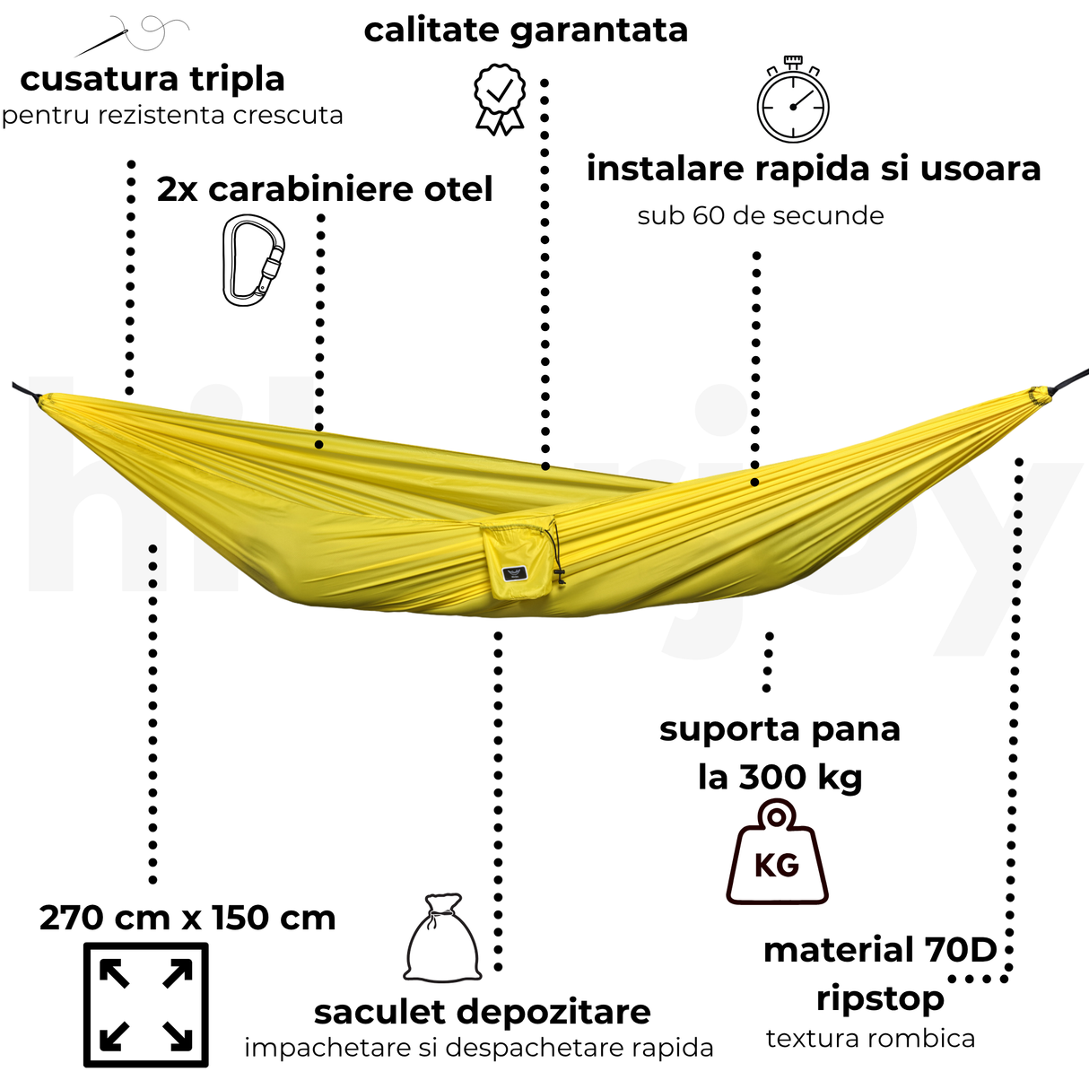 Hamac hikerjoy PRO, GALBEN