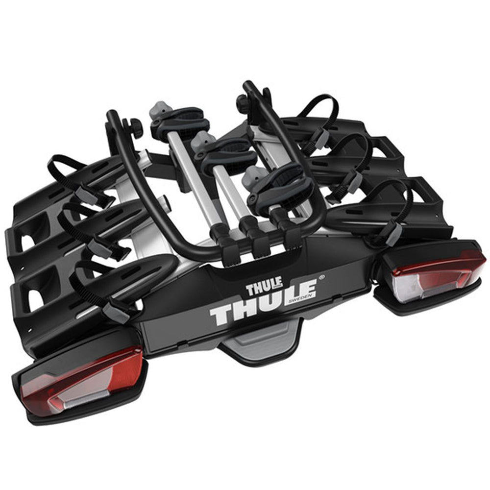 Suport biciclete Thule VeloCompact 926 cu prindere pe carligul de remorcare, pentru 3 biciclete