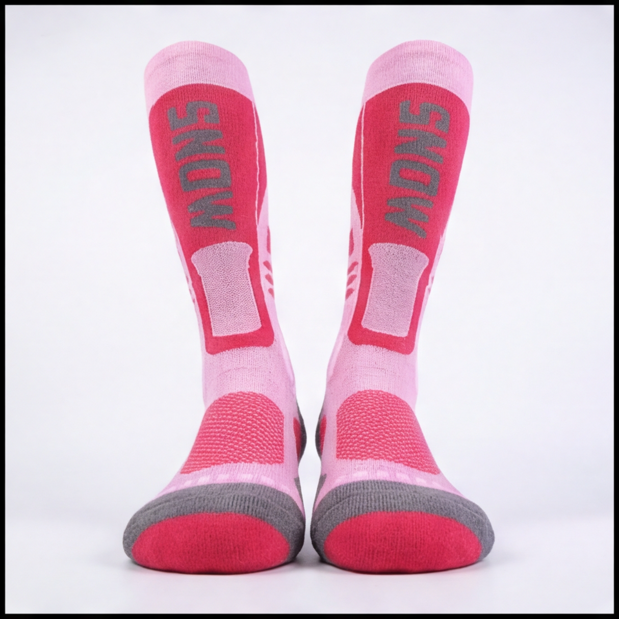 Sosete Ski/snowboard Tehnice 30% Lână  merino"SNOW" - Termice & Ergonomice, (ROZ), marime M (35-38)