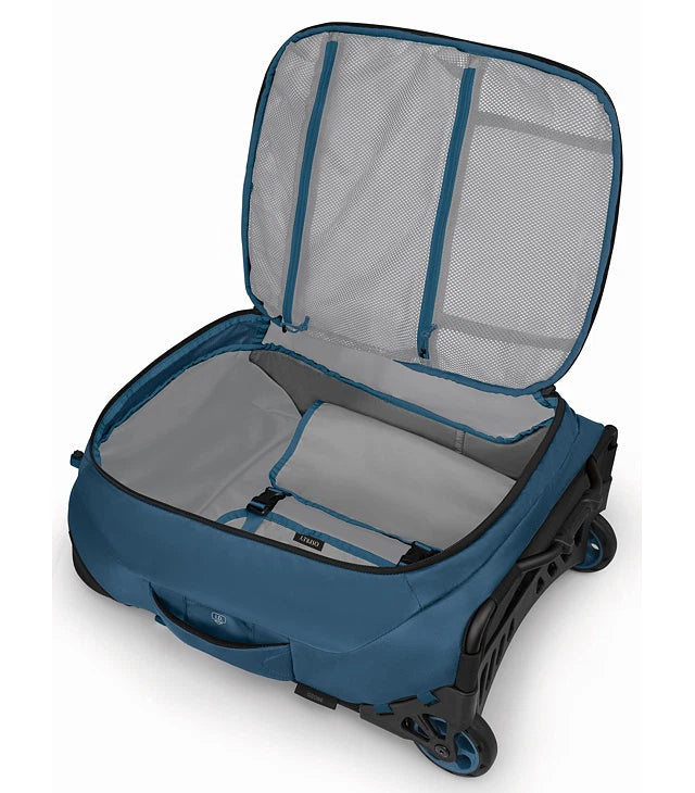 Troler Cabină Osprey Ozone 2-Wheel 40L Albastru – Ultra-Ușor (2kg) & Carry-On