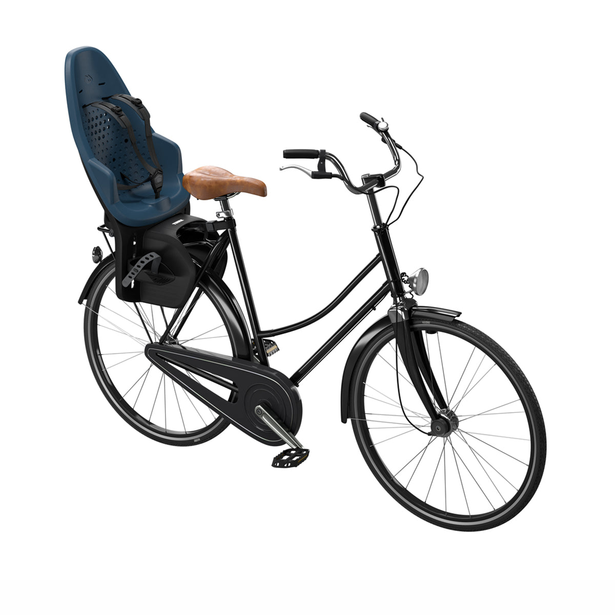 Scaun pentru copii, Thule Yepp 2 Maxi Majolica Blue Rack mounted, cu montare pe bicicleta in spate