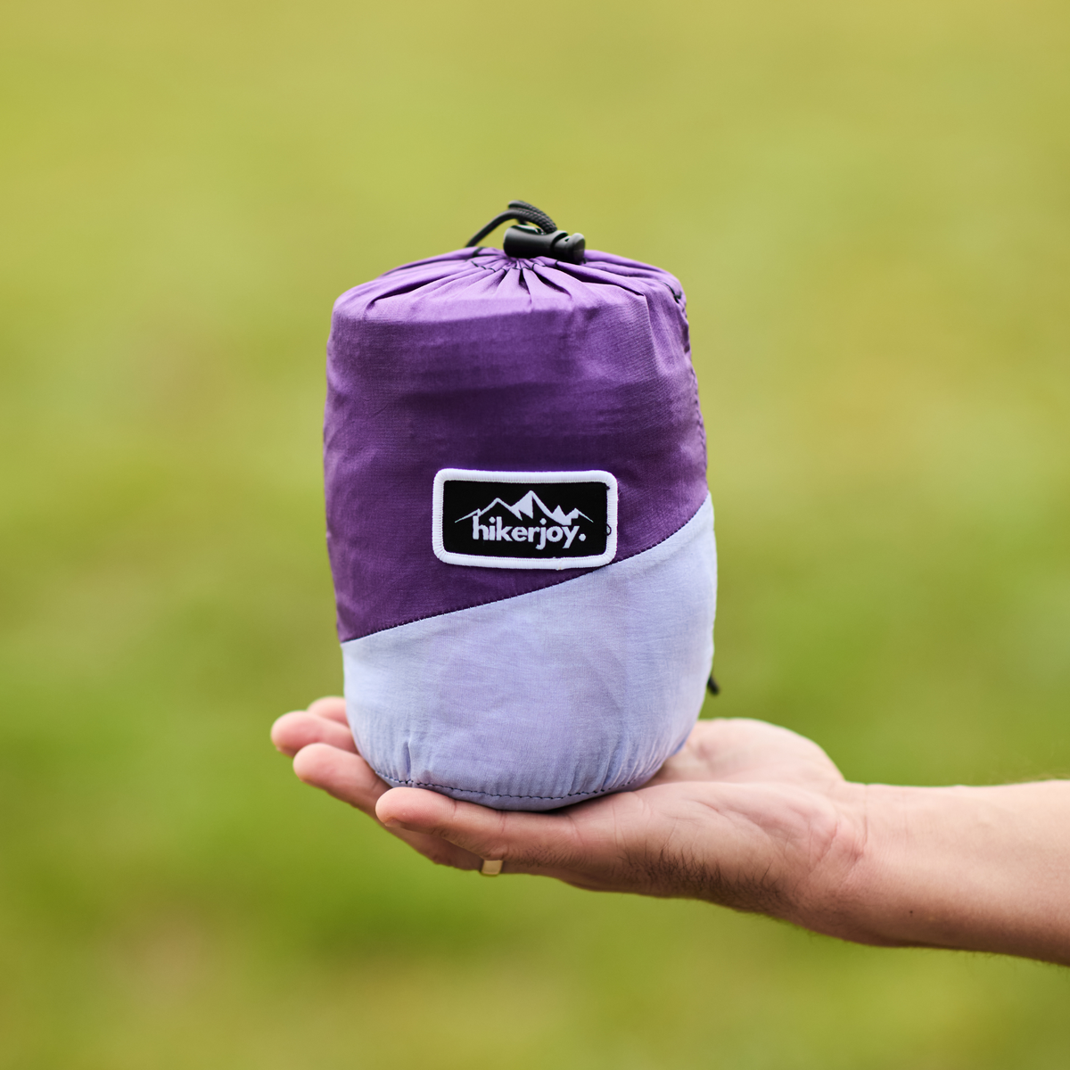 Hamac hikerjoy alpine lavender pliat compact, încăpe în palmă