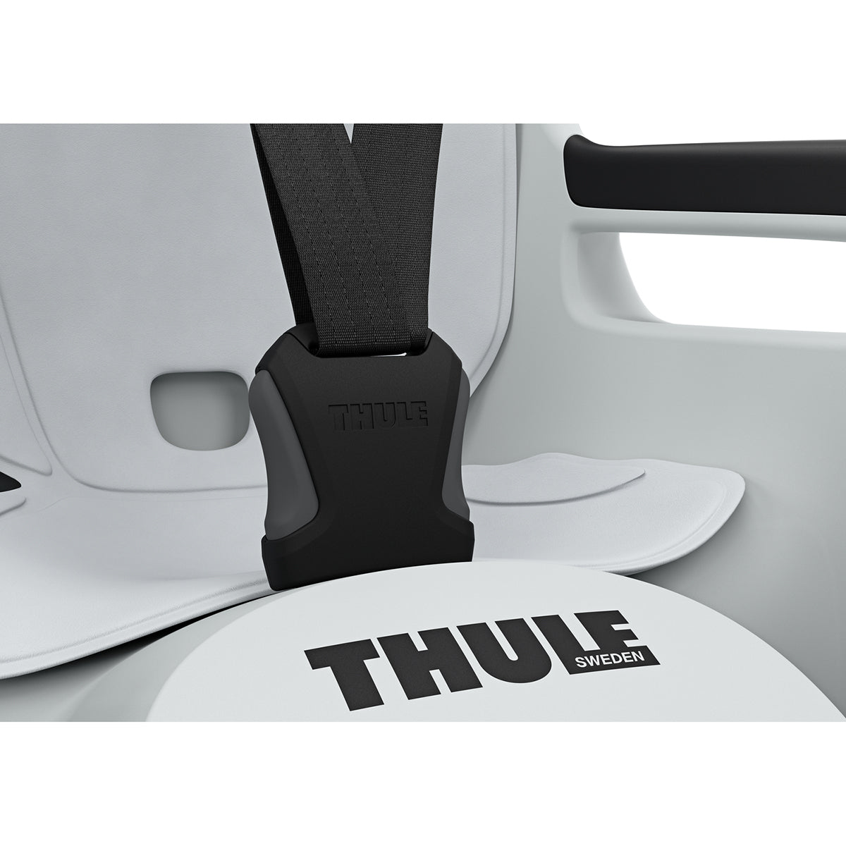 Scaun pentru copii, Thule RideAlong2 Light Grey, cu montare pe bicicleta in spate