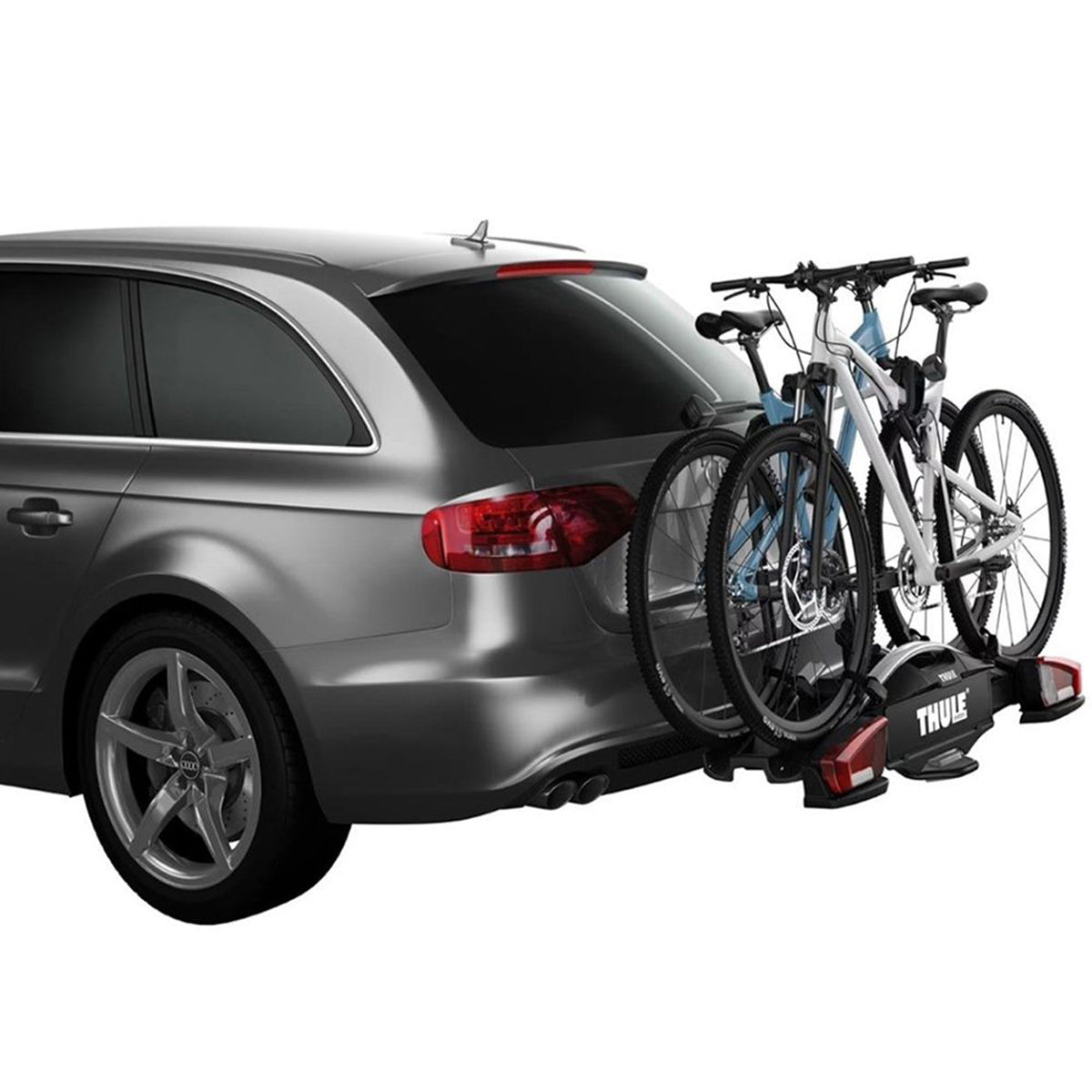Suport biciclete Thule VeloCompact 924001 cu prindere pe carligul de remorcare, pentru 2 biciclete, 13-pini