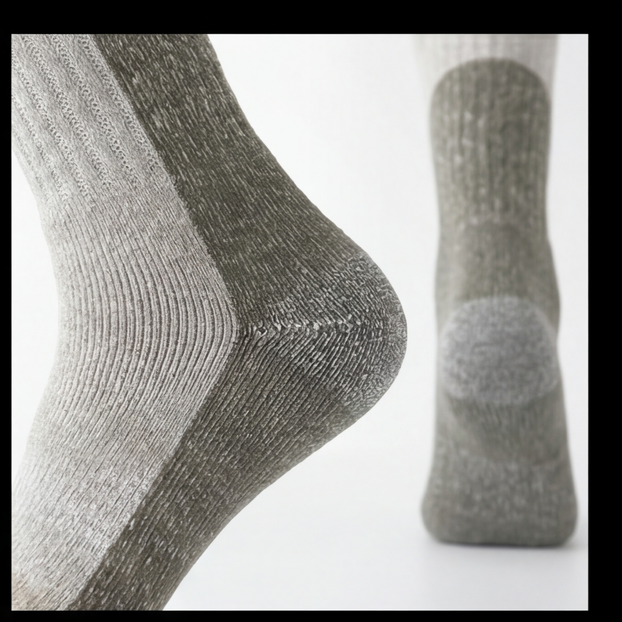 Sosete Hiking din Lana Merino 74.4% – Termoreglare Naturala, Respirabile, Anti-Miros, Intarite cu Nylon, Unisex, Verde,maime L (39 - 43)