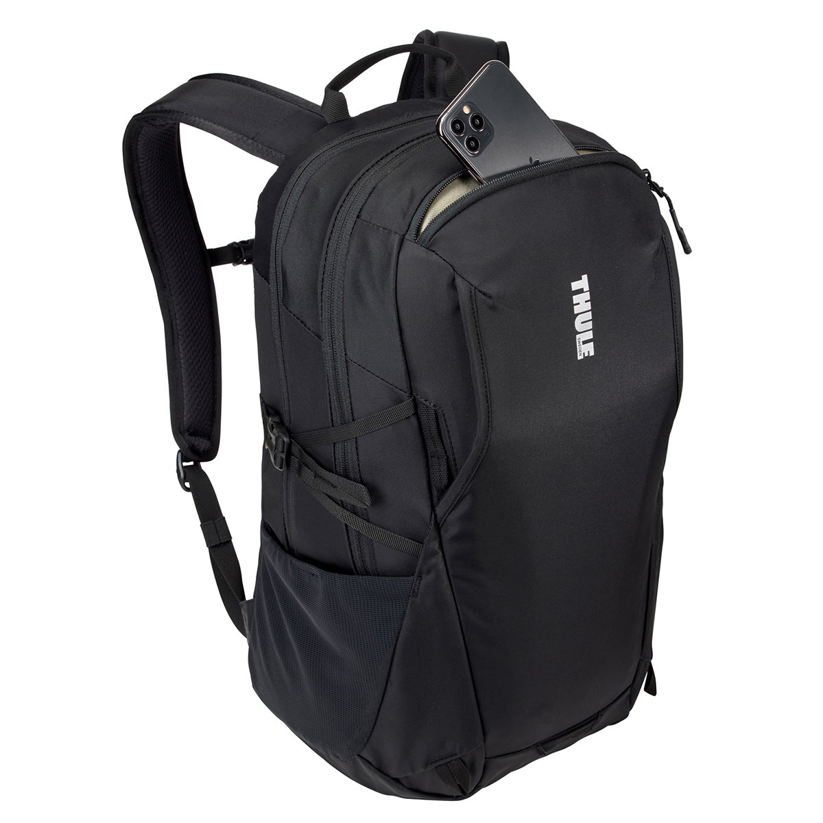 Rucsac urban cu compartiment laptop, Thule, EnRoute Backpack, 23L, Black (model 2022)