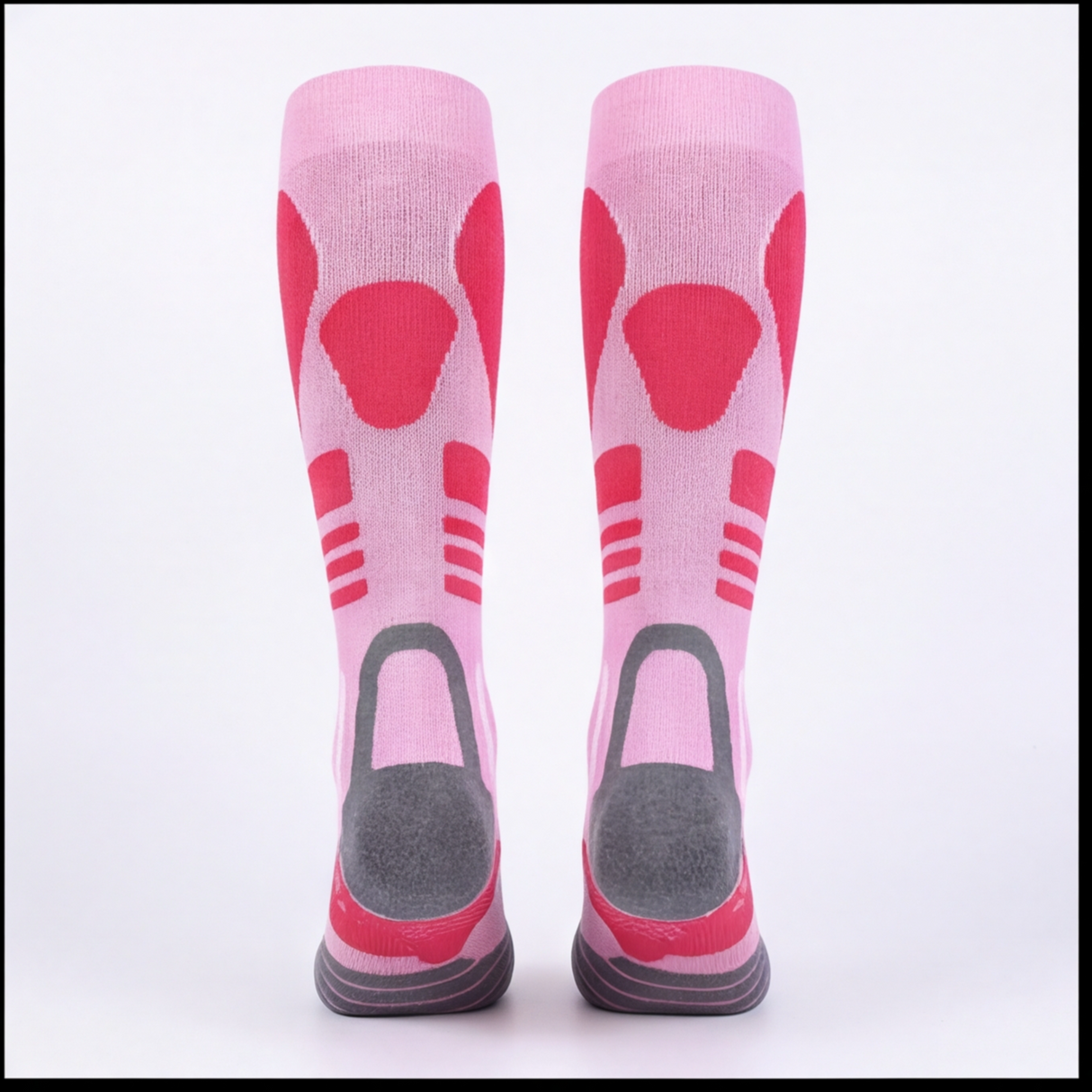 Sosete Ski/snowboard Tehnice 30% Lână  merino"SNOW" - Termice & Ergonomice, (ROZ), marime M (35-38)