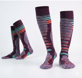 Sosete Schi/Snowboard Premium Lână Merinos. Compresie Gradată, Amortizare Șocuri, Anti-Miros. Mov.Marime M (35 - 38)