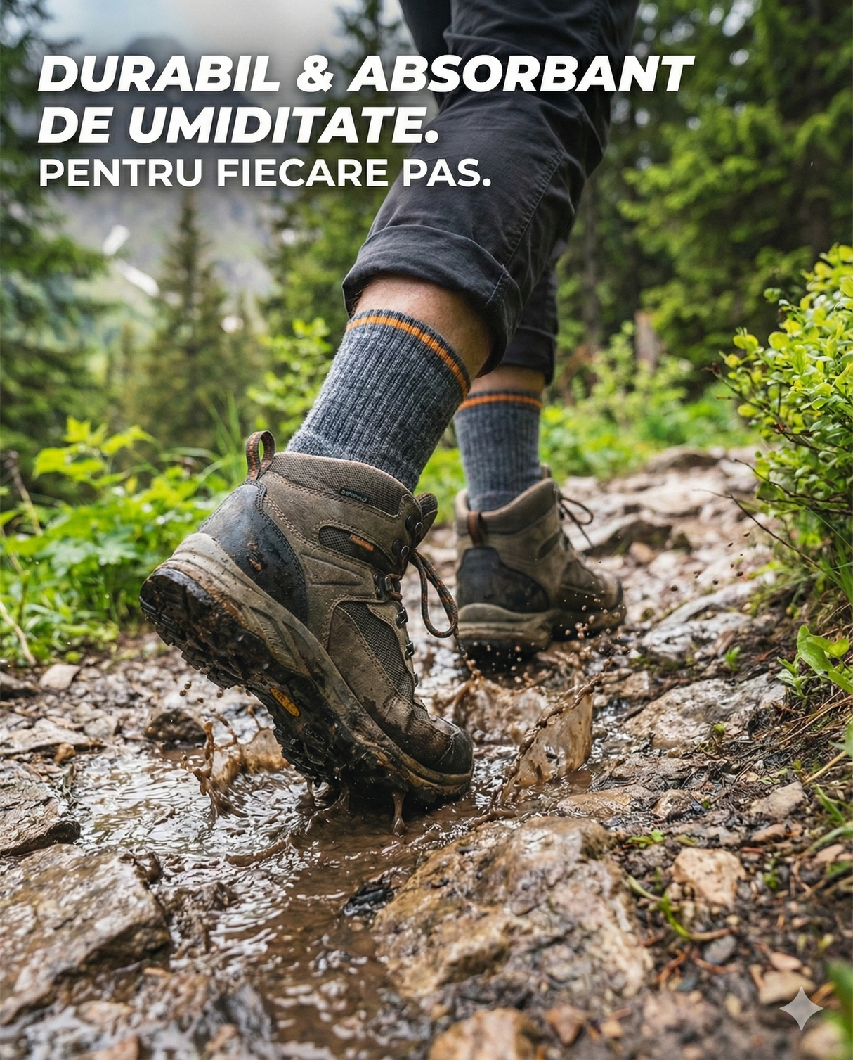 Sosete tehnice de Drumeție Lână Merinos 93% - Termice, Munte & Outdoor