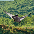 Hamac hikerjoy ultra light gri, ripstop 20D ultra ușor, capacitate 225 kg pentru hiking