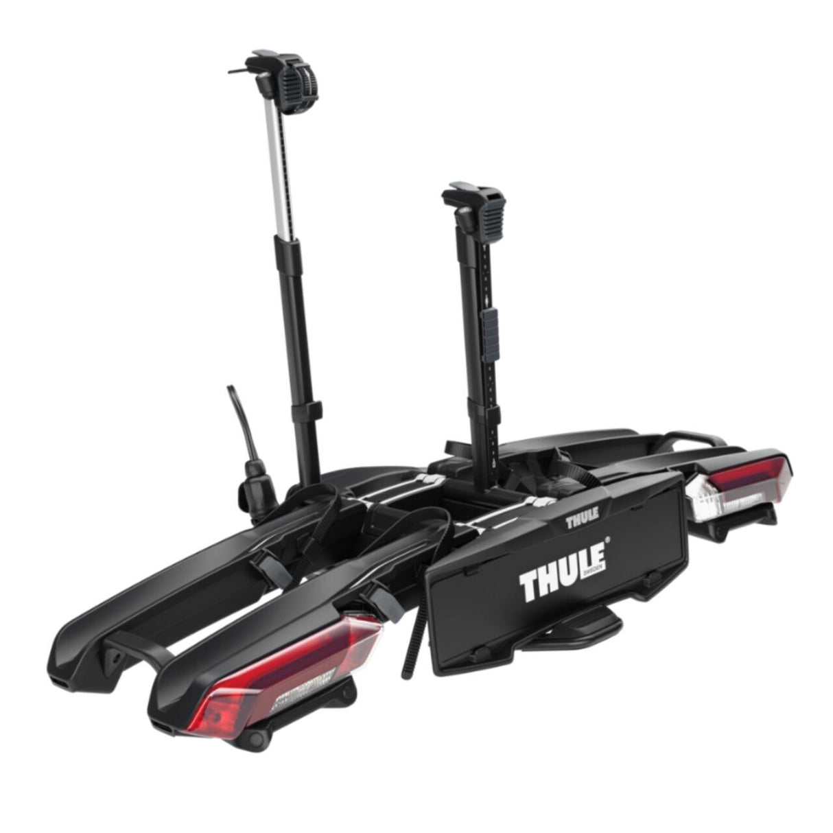 Suport pentru 2 biciclete cu senzori de parcare, Thule Epos ParkSecure 9802100 cu prindere pe carligul de remorcare (13 pini)