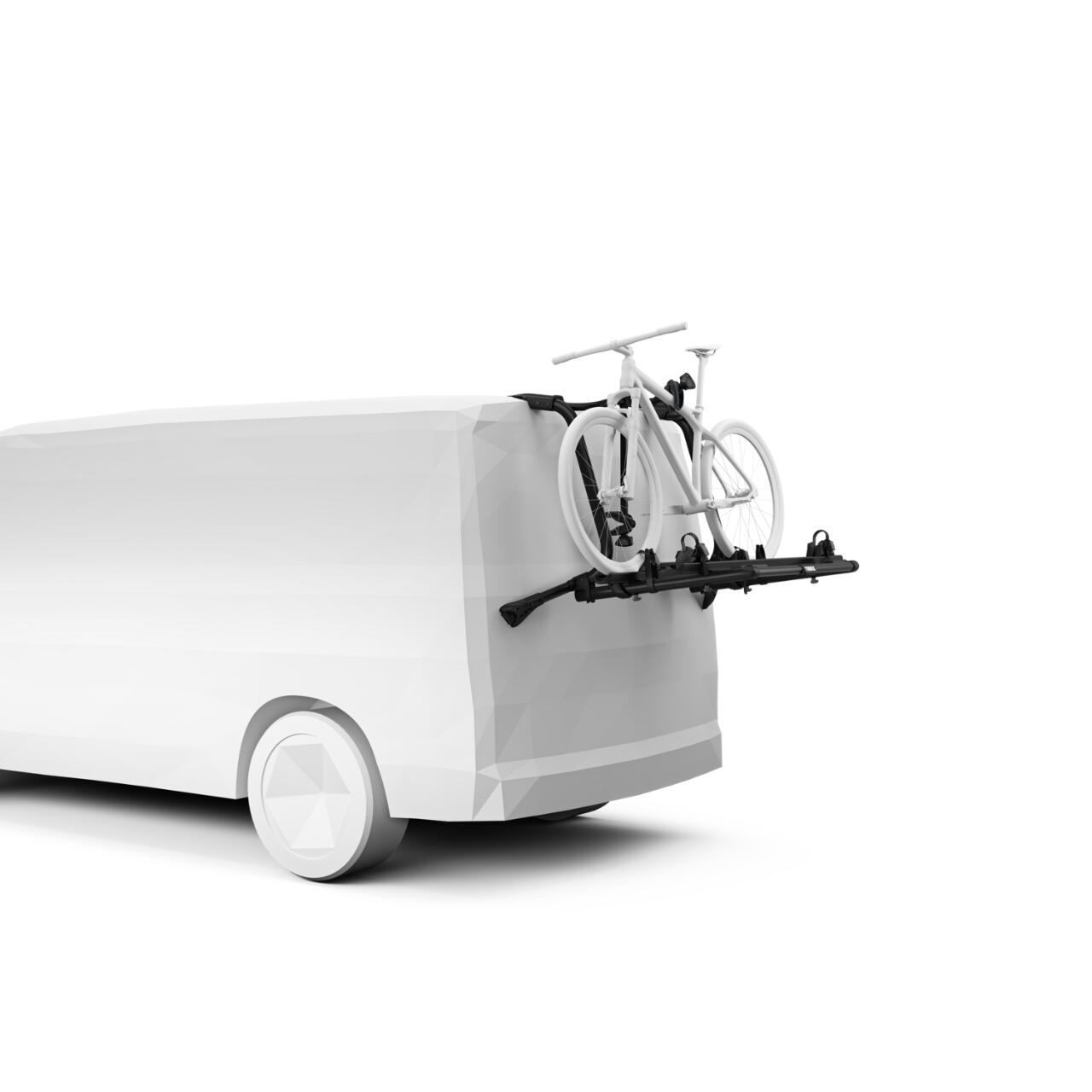 Suport biciclete Thule WanderWay 2 cu prindere pe haion dedicat pentru Volkswagen T6, Negru