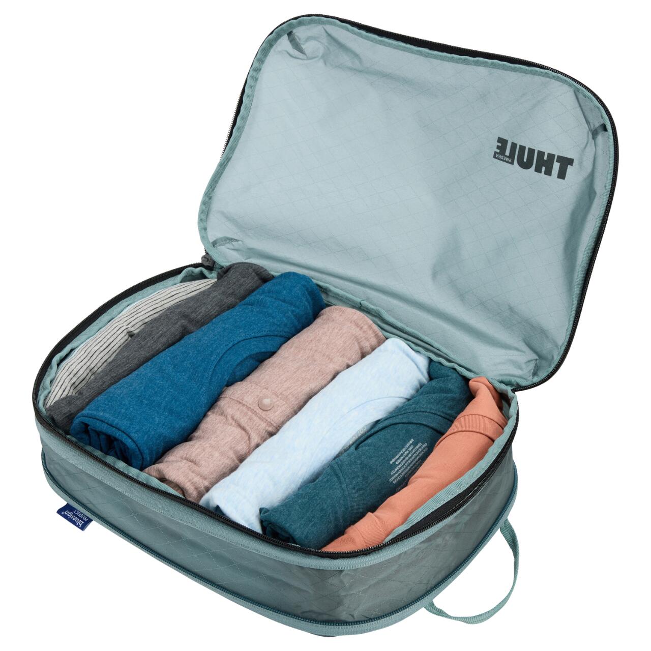 Saculet de depozitare Thule Compression Packing Cube mediu, albastru