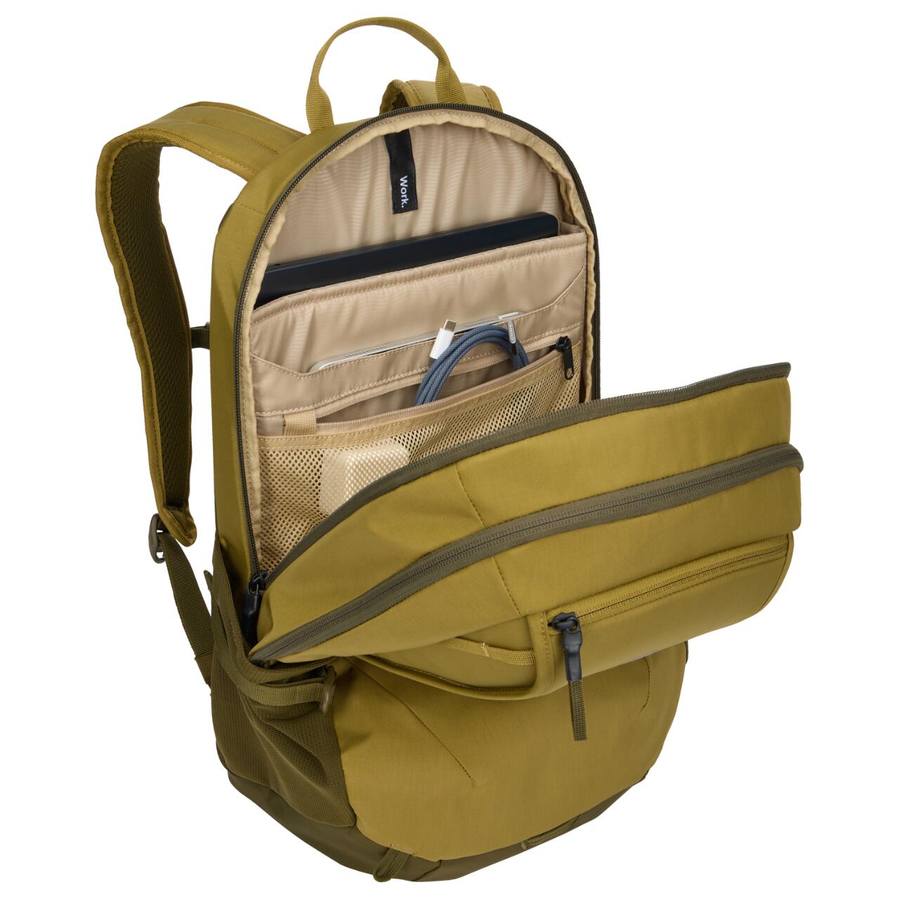 Rucsac urban cu compartiment laptop, Thule, EnRoute, 23L, Nutria/Natural Green