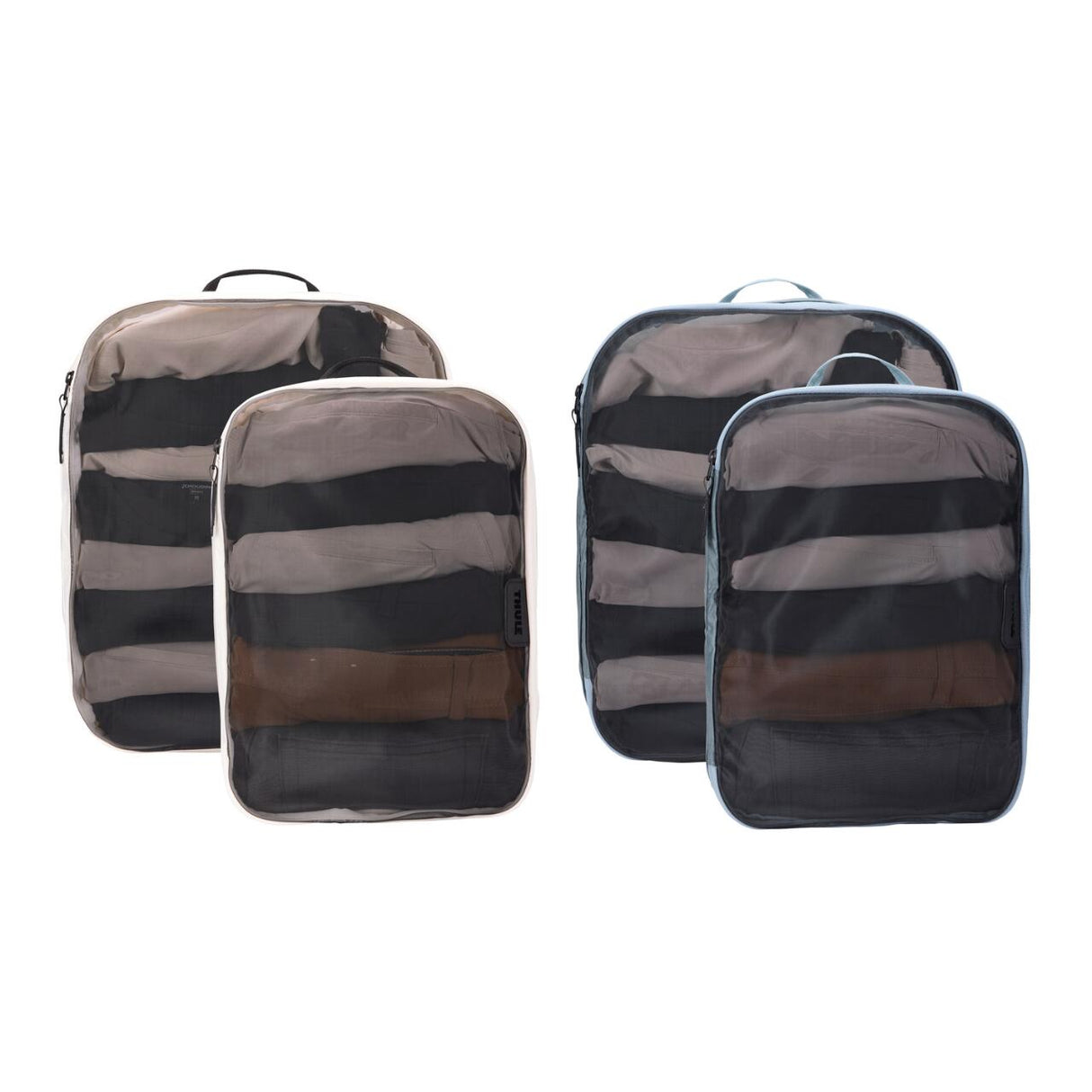 Set saculeti de depozitare Thule Family Packing Cube 2 mari + 2 medii, alb/albastru
