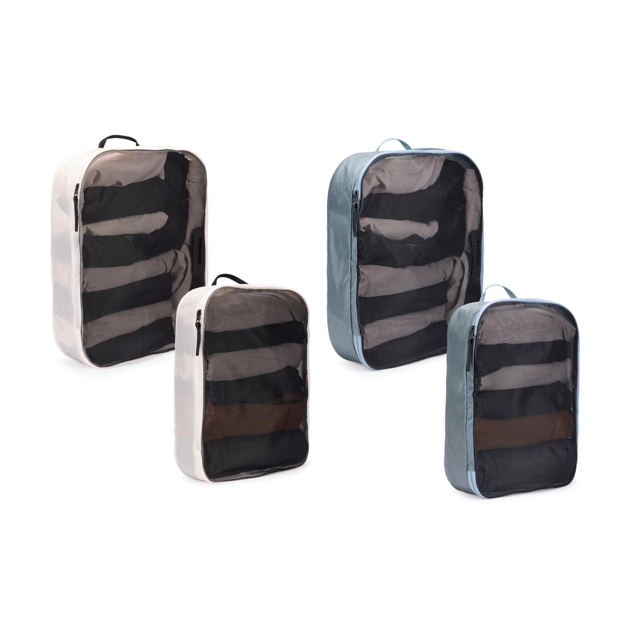 Set saculeti de depozitare Thule Family Packing Cube 2 mari + 2 medii, alb/albastru